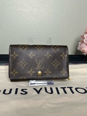 Louis Vuitton Monogram Canvas Trifold Wallet in Brown and Gold